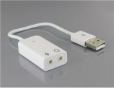 USB2.0 7,1 Placa de Som Canal com Cabo (Branco)