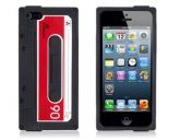 Capa protetora de silicona fita p/ o iphone 5 preto